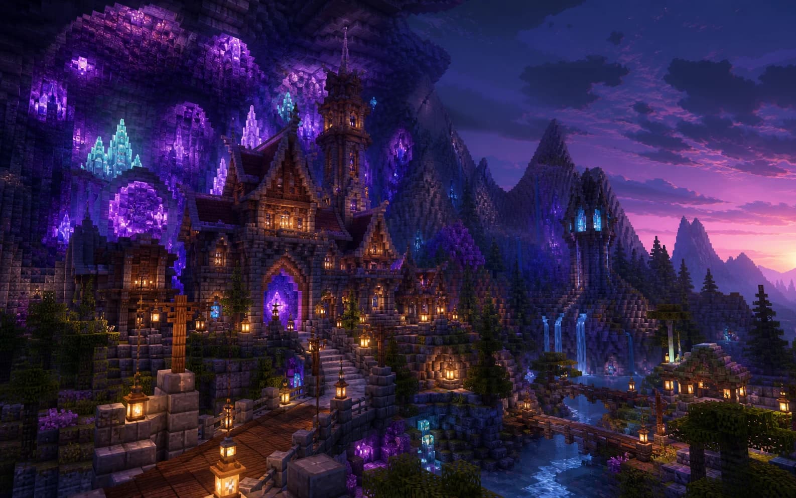 Amethyst Survival crystalline spawn at twilight